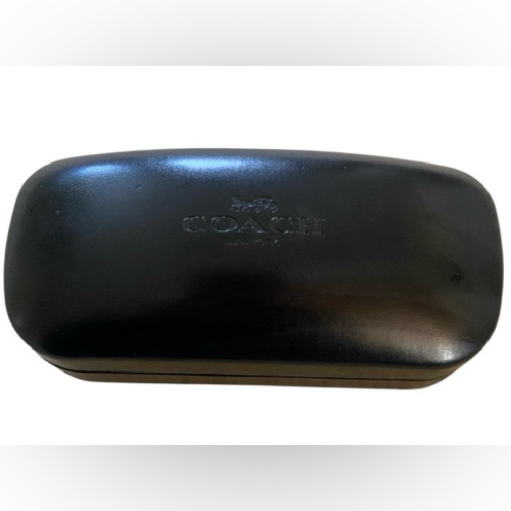 Coach Glossy Black Leather Eyewear Case